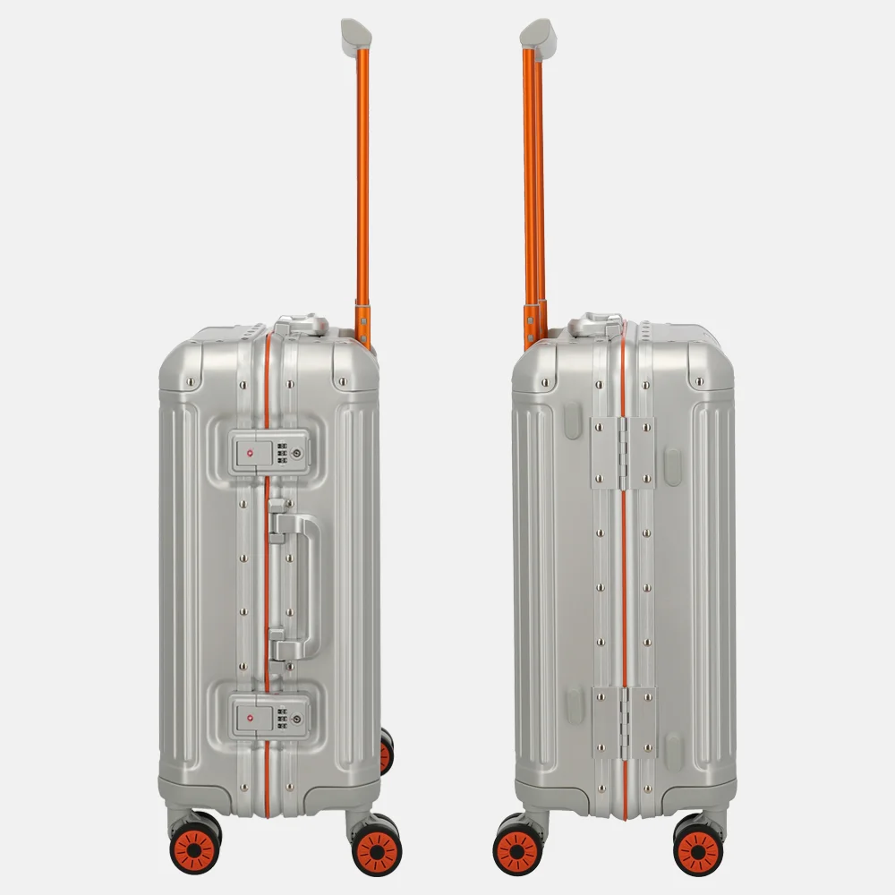 Travelite Next 2.0 handbagage koffer 55 cm Limited Edition silver-orange bij Duifhuizen