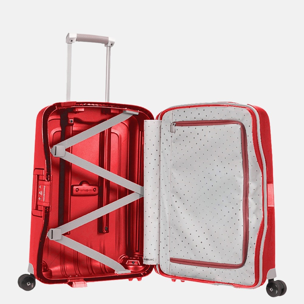 Samsonite S'Cure spinner 55 cm crimson red bij Duifhuizen