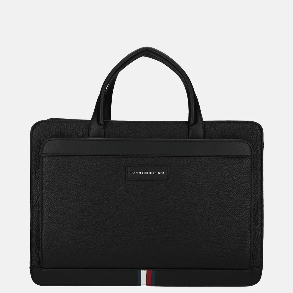 Tommy Hilfiger Business Slim 13 inch laptoptas black bij Duifhuizen