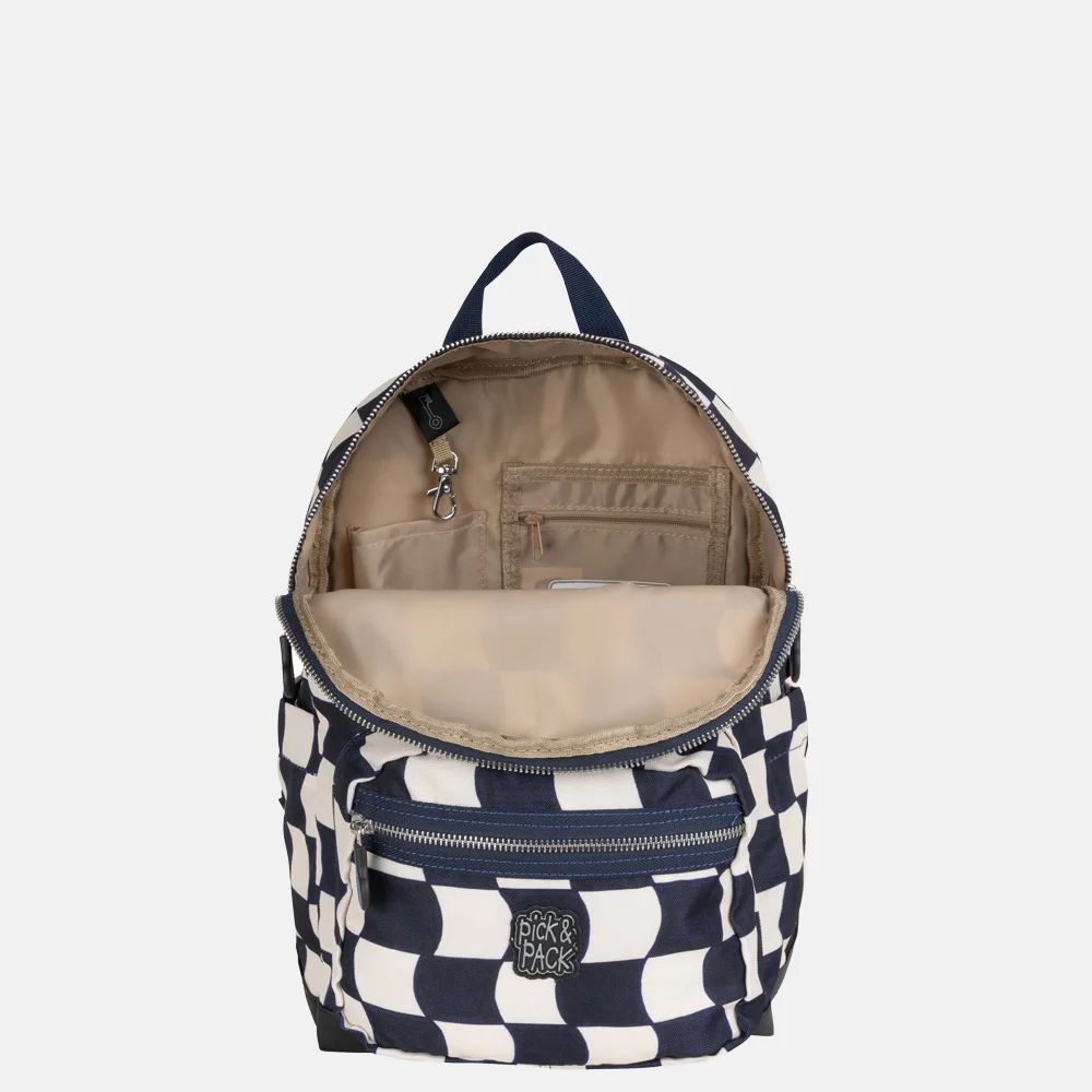 Pick & Pack Check it out kinderrugzak M navy bij Duifhuizen