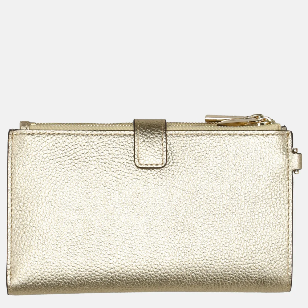 Michael Kors Wristlet Jetset ritsportemonnee pale gold bij Duifhuizen