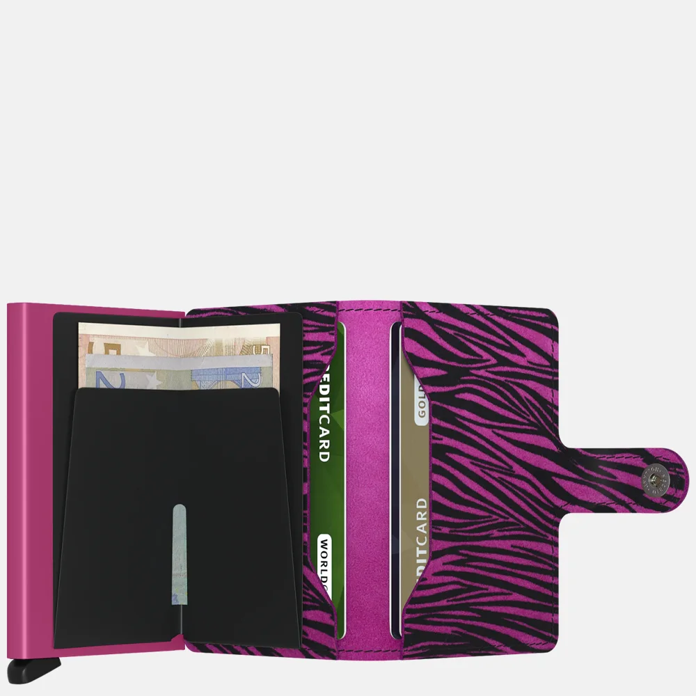 Secrid Miniwallet pasjeshouder zebra fuchsia bij Duifhuizen