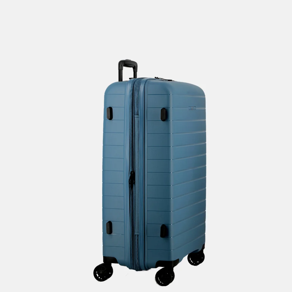 Jump Striper reiskoffer 66 cm expandable blue bij Duifhuizen