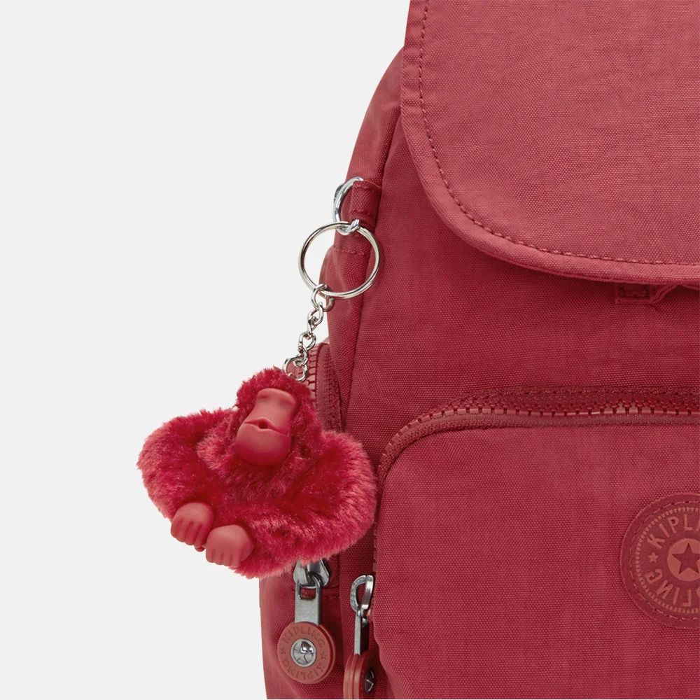 Kipling City Zip rugzak mini funky red bij Duifhuizen