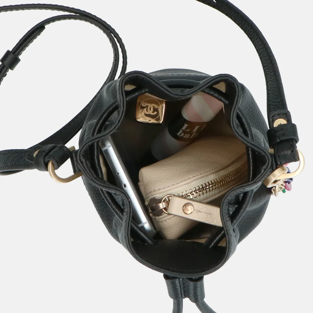 Loulou Essentiels Noa crossbody tas black bij Duifhuizen