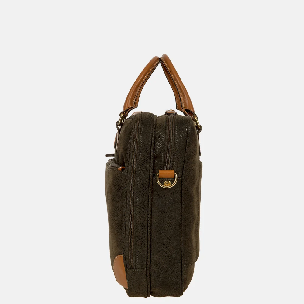 Bric's Life laptoptas olive 13 inch  bij Duifhuizen