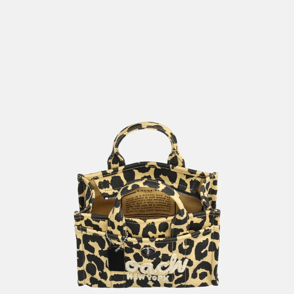 Coach Cargo handtas XS black leopard bij Duifhuizen