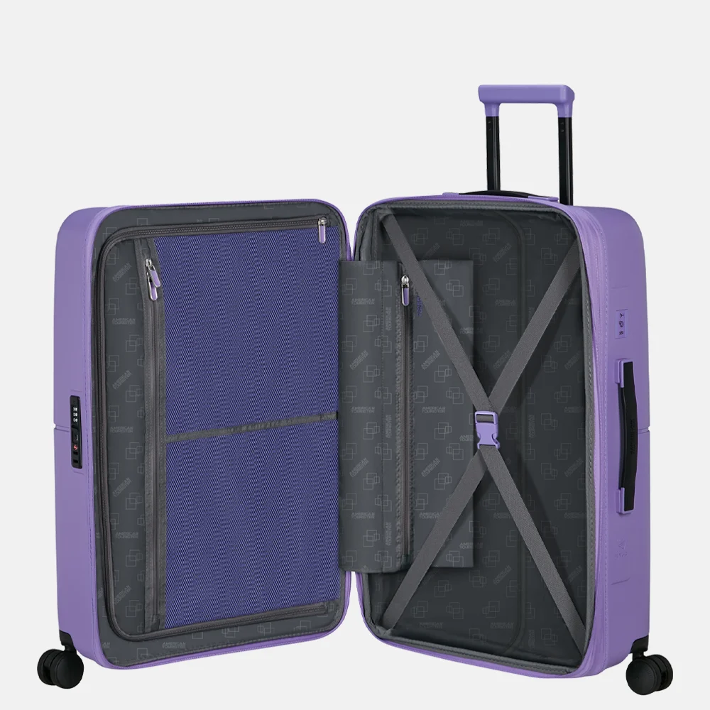 American Tourister Dashpop reiskoffer 67 cm violet purple bij Duifhuizen