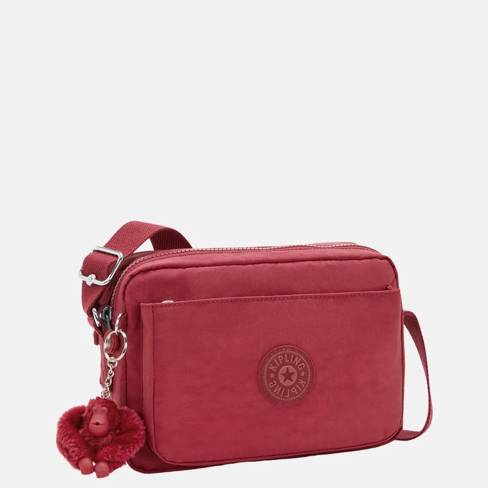 Kipling Abanu crossbody tas M funky red bij Duifhuizen