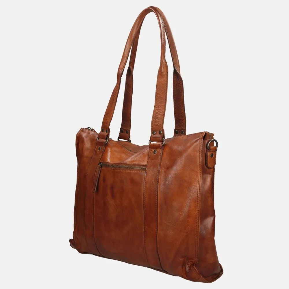 Bear Design Mea laptoptas 14 inch cognac bij Duifhuizen