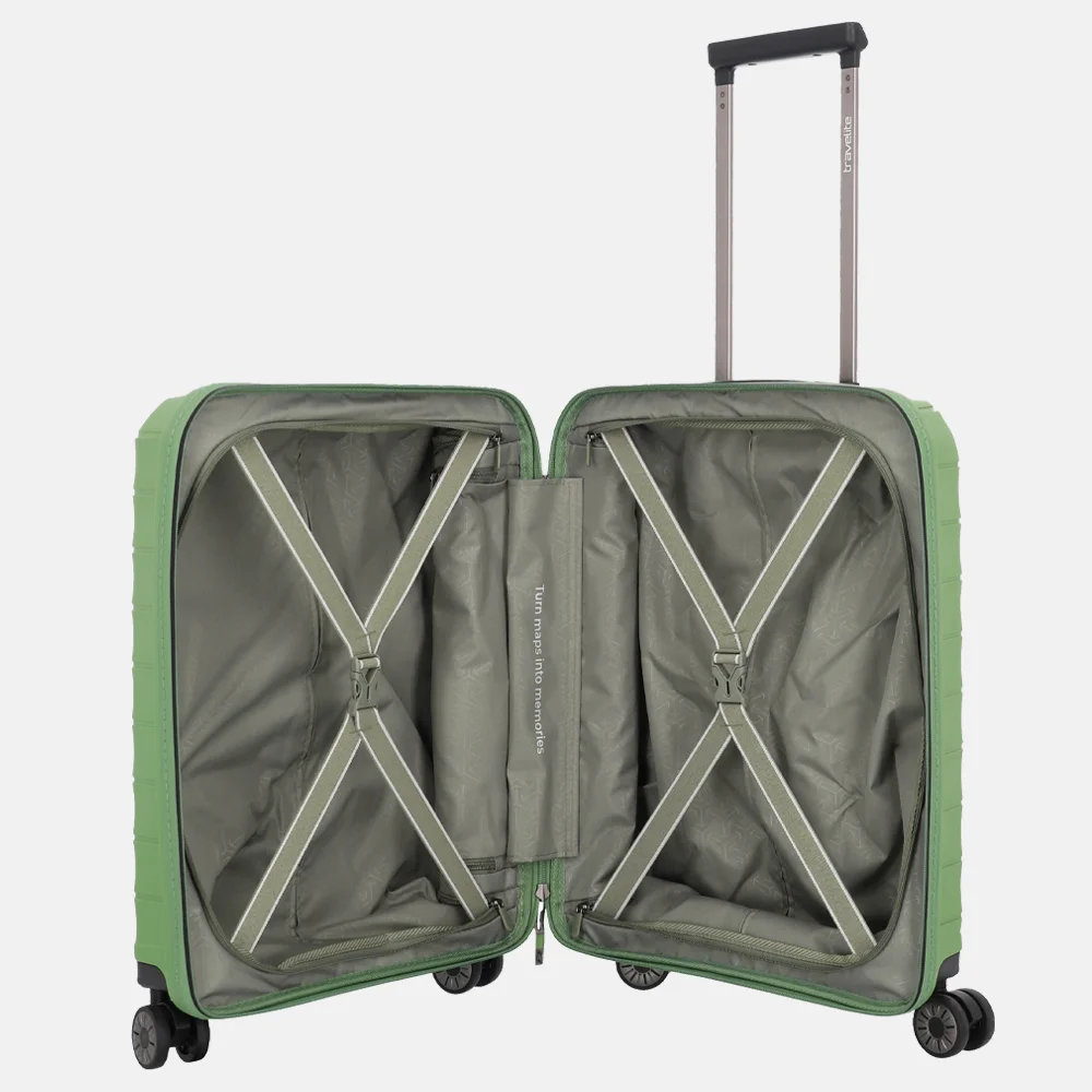 Travelite Mooby handbagage koffer 55 cm green bij Duifhuizen