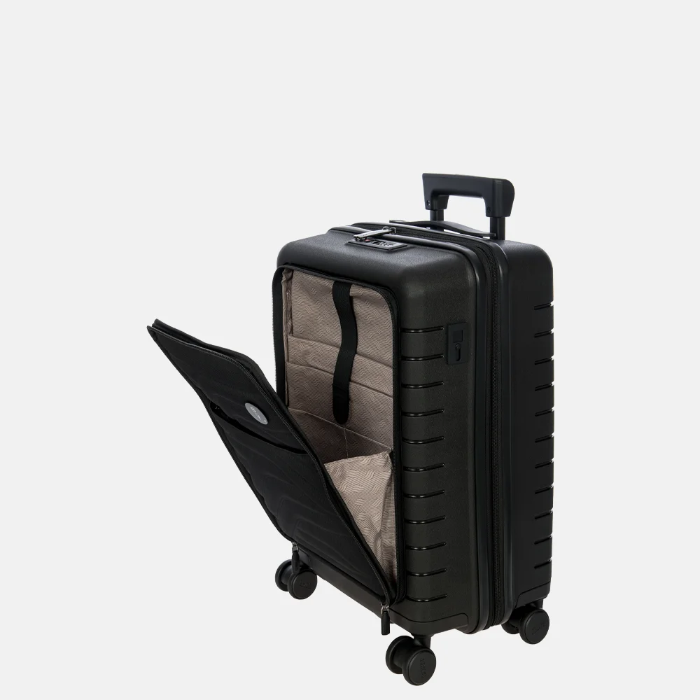 Bric's Ulisse Expandable handbagage koffer 55 cm nero bij Duifhuizen