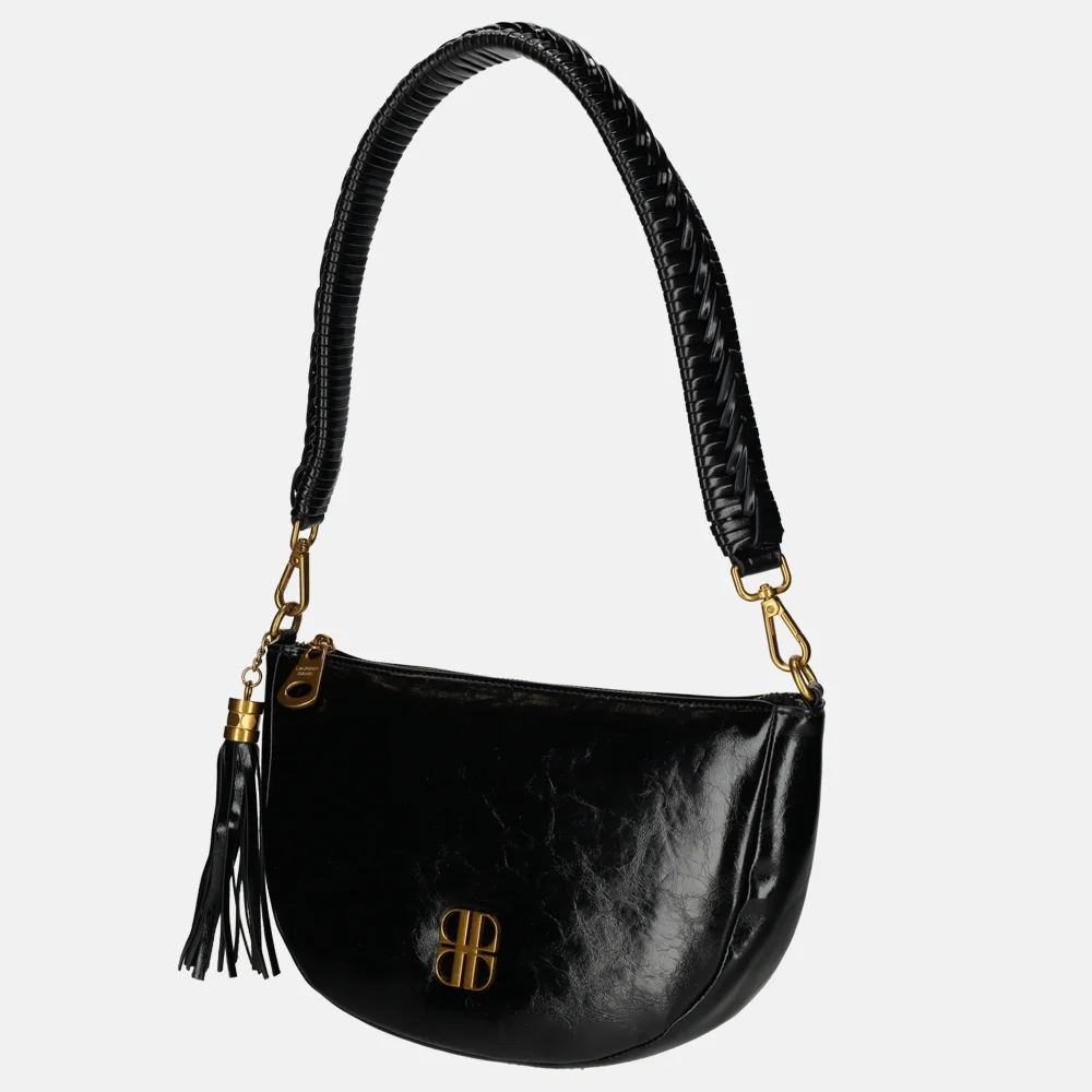 Laurent David crossbody tas vlechtband black bij Duifhuizen