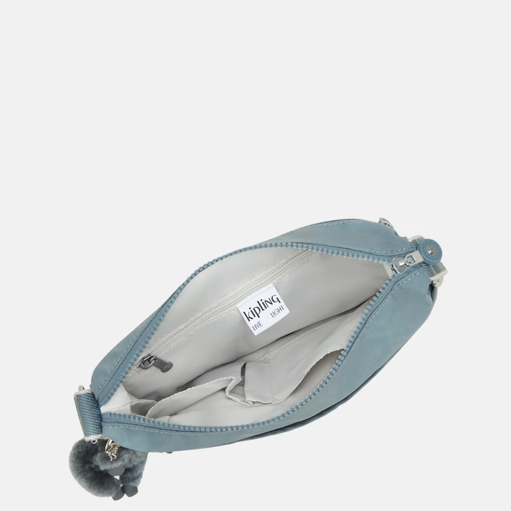 Kipling Arto crossbody tas hideaway relaxed grey bij Duifhuizen