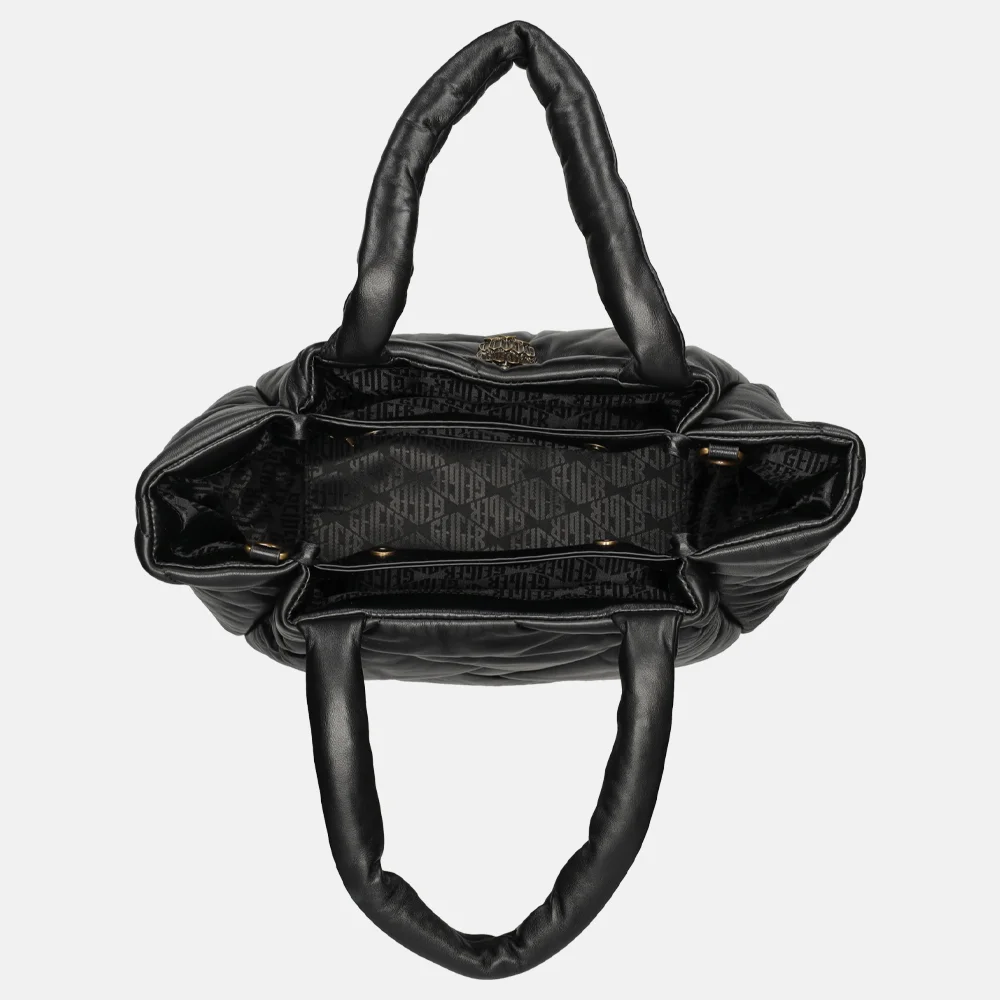 Kurt Geiger Kensington puffy shopper M black bij Duifhuizen