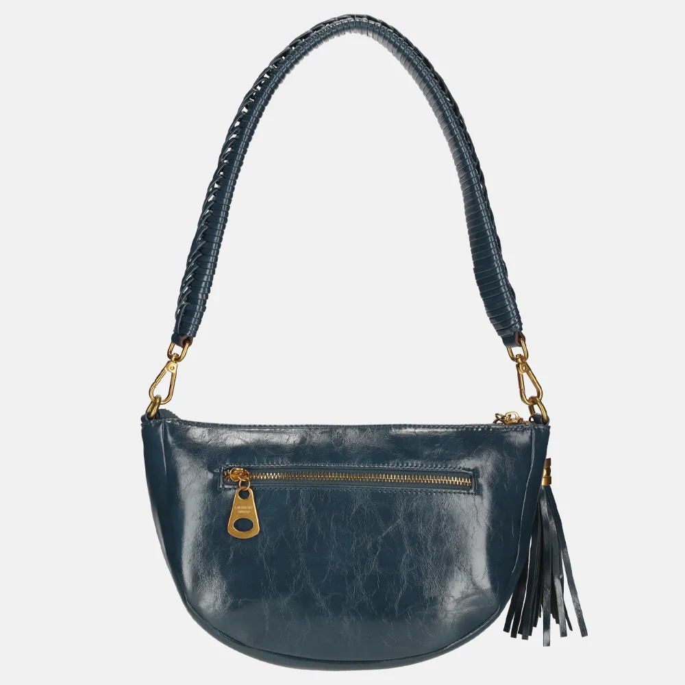 Laurent David crossbody tas vlechtband jeans bij Duifhuizen