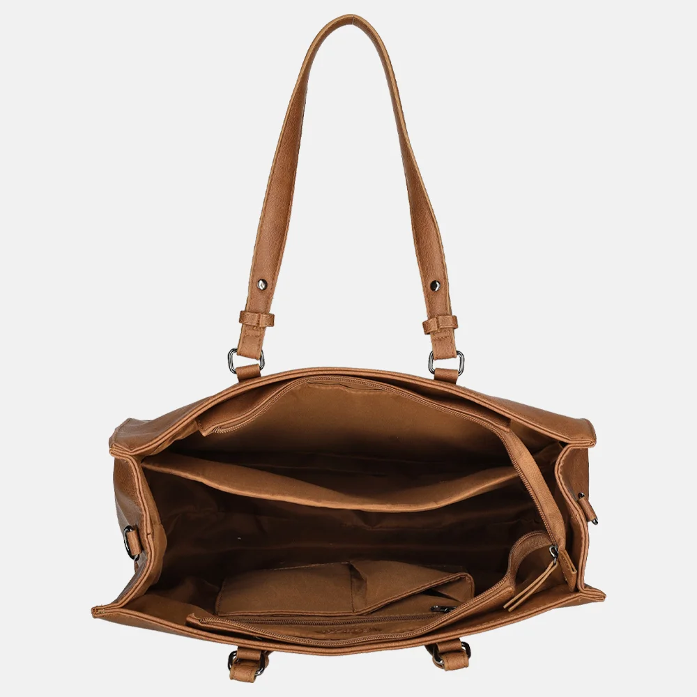 Enrico Benetti Lily shopper 15 inch cognac bij Duifhuizen