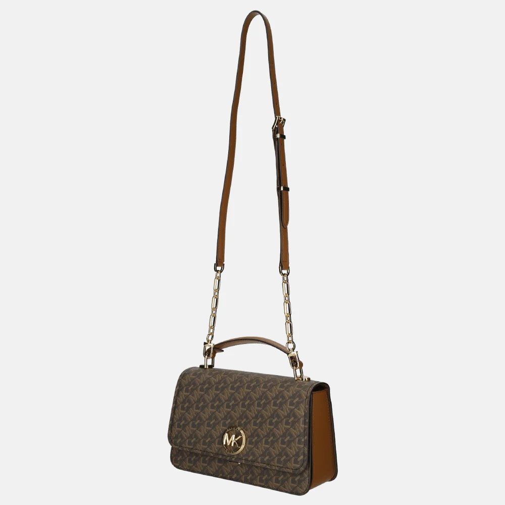 Michael Kors handtas Delancey brown/luggage bij Duifhuizen