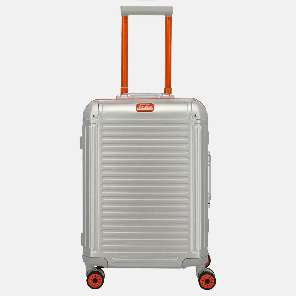 Travelite Next 2.0 handbagage koffer 55 cm Limited Edition silver-orange bij Duifhuizen