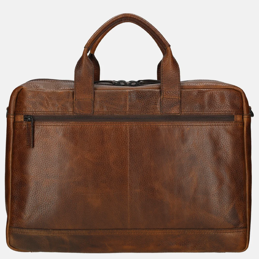 Pylos 59 Sarda laptoptas 17 inch laptoptas brandy bij Duifhuizen