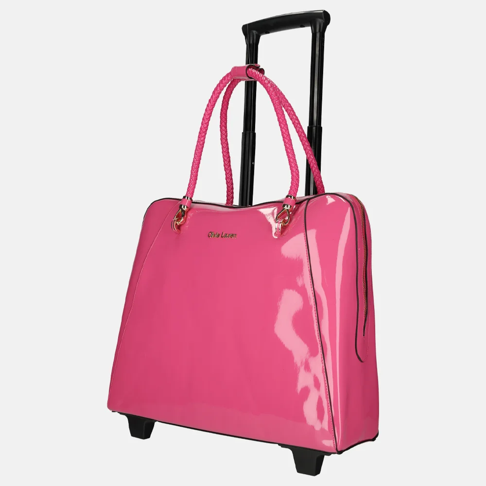 Olivia Lauren Candy business trolley 15 inch rose bij Duifhuizen