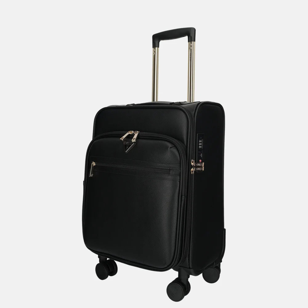 Guess Norom travel handbagage koffer black bij Duifhuizen