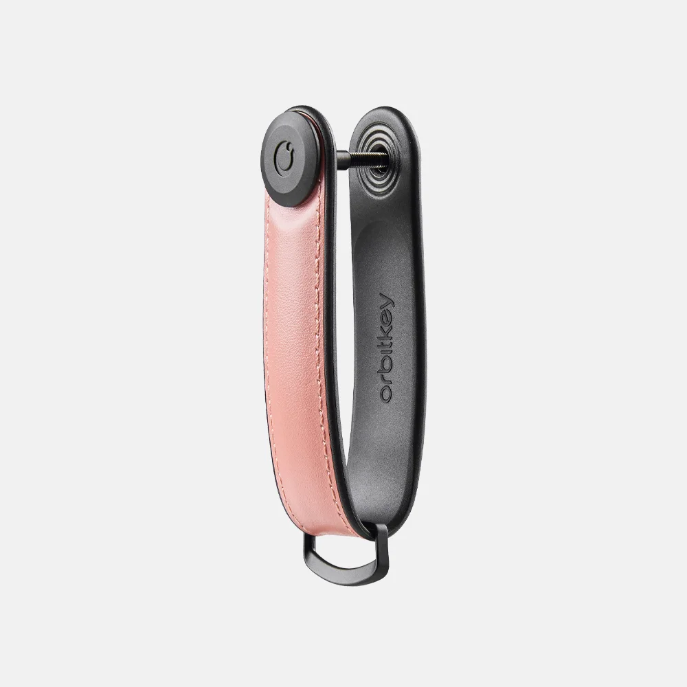 Orbitkey Hybrid Leather sleutelhanger pastel pink bij Duifhuizen