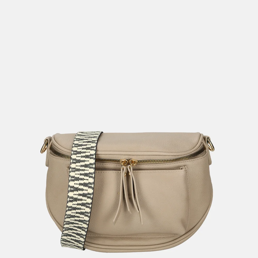 Firenze crossbody tas taupe bij Duifhuizen