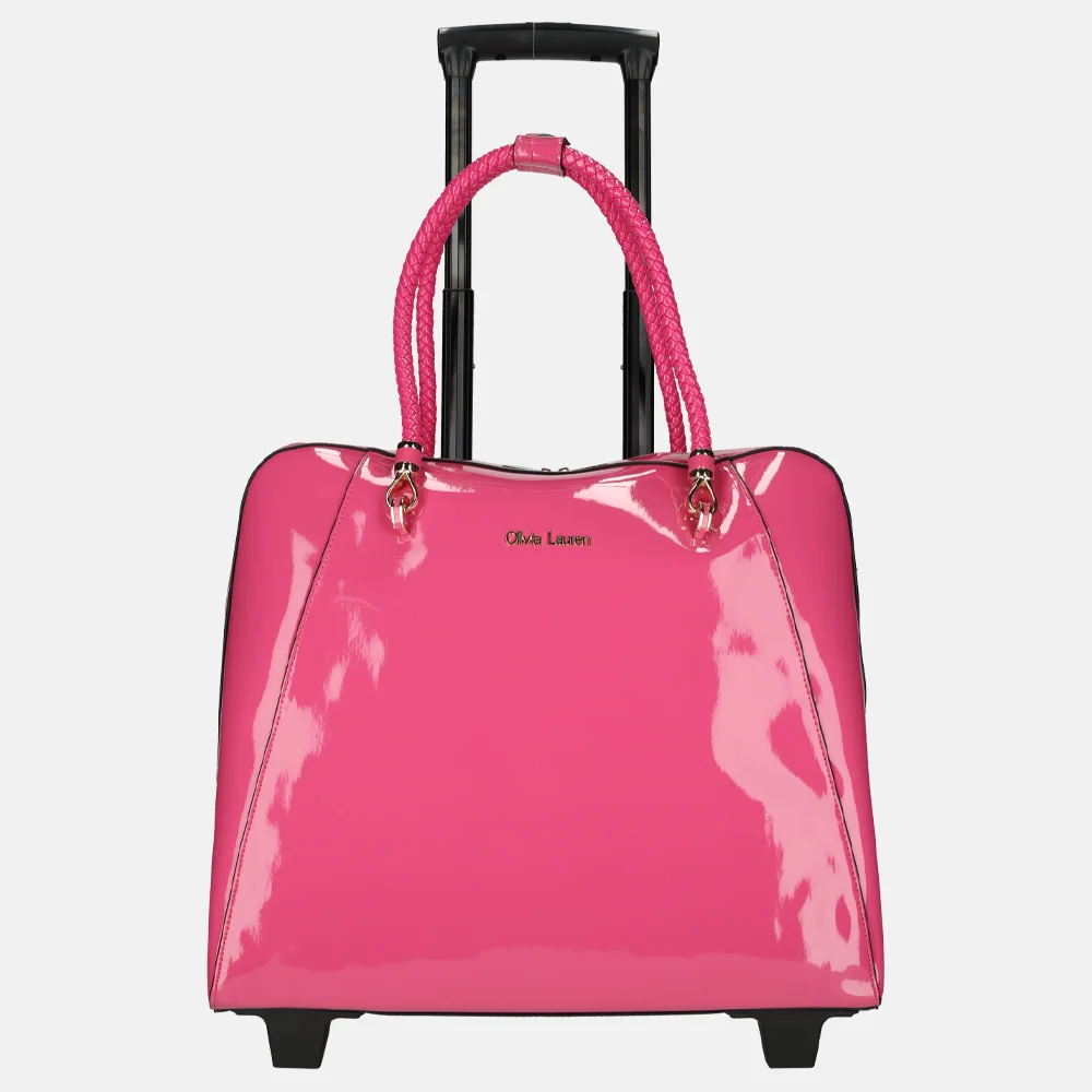 Olivia Lauren Candy business trolley 15 inch rose bij Duifhuizen