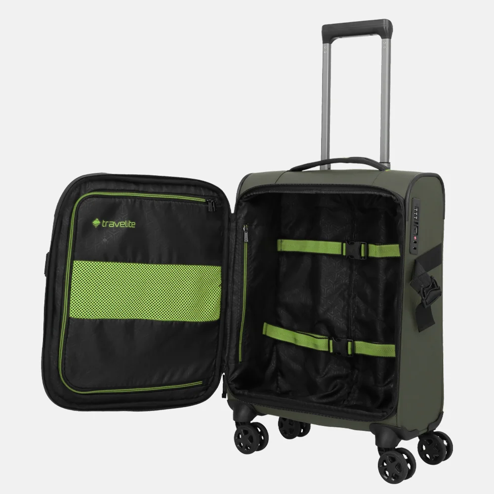 Travelite Briize handbagage koffer 55 cm khaki bij Duifhuizen