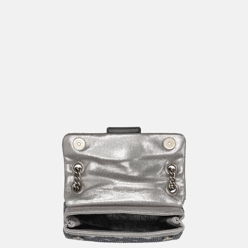 Kurt Geiger mini Kensington schoudertas silver bij Duifhuizen