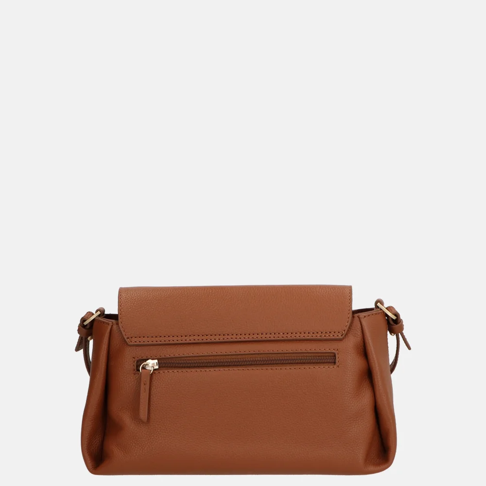 Loulou Essentiels Fleur crossbody tas cognac bij Duifhuizen