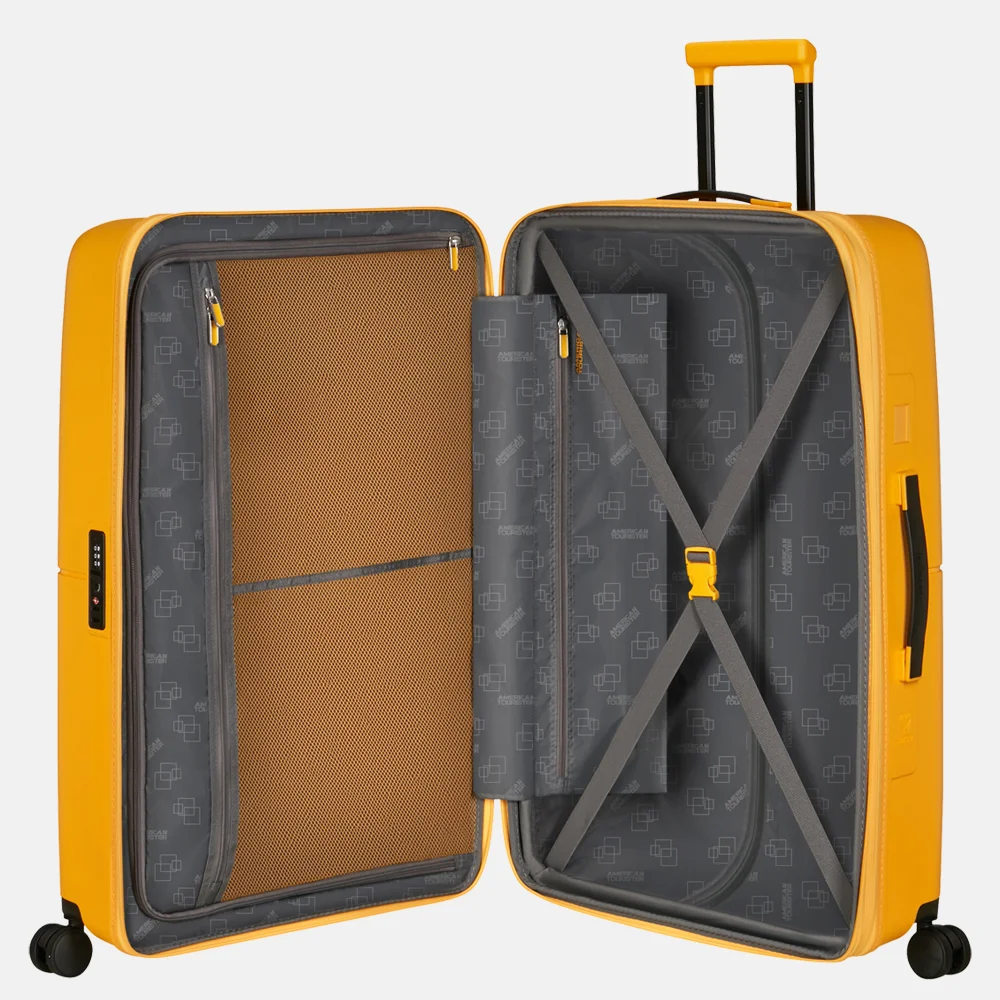 American Tourister Dashpop reiskoffer 77 cm golden yellow bij Duifhuizen