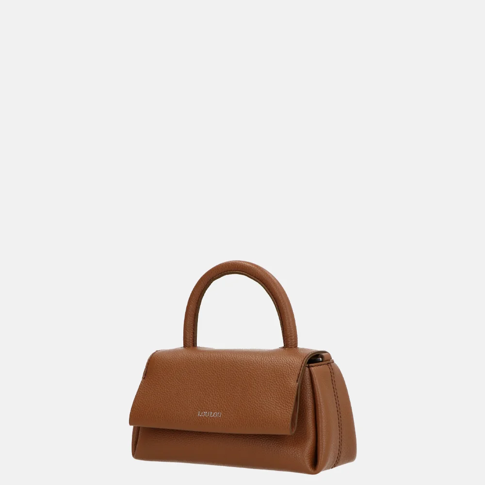 Loulou Essentiels Mae handtas cognac bij Duifhuizen