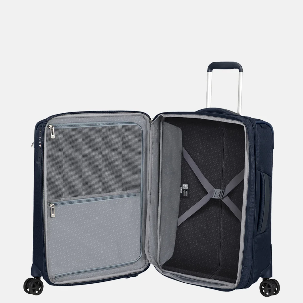 Samsonite Respark handbagage koffer 55 cm dubbel frame midnight blue bij Duifhuizen