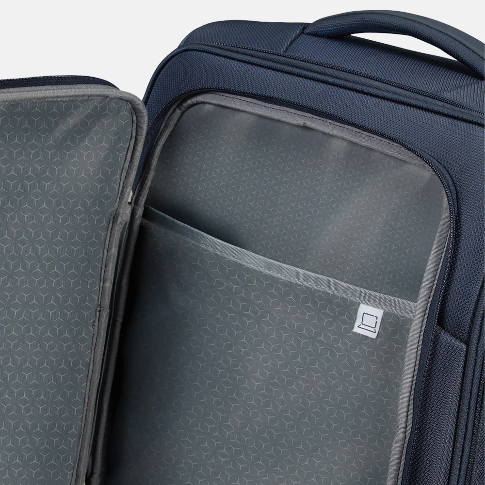 Samsonite Respark handbagage koffer 55 cm dubbel frame midnight blue bij Duifhuizen