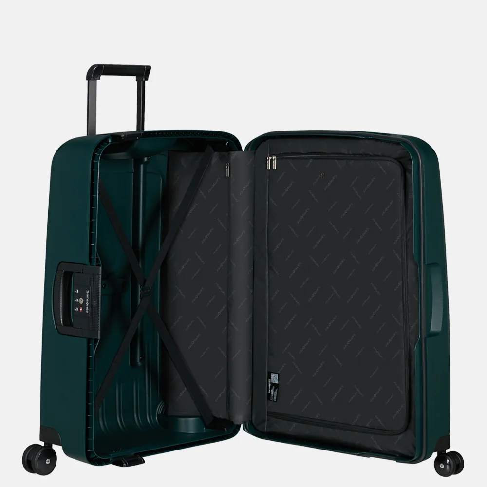 Samsonite S´Cure reiskoffer 69 cm dark teal bij Duifhuizen