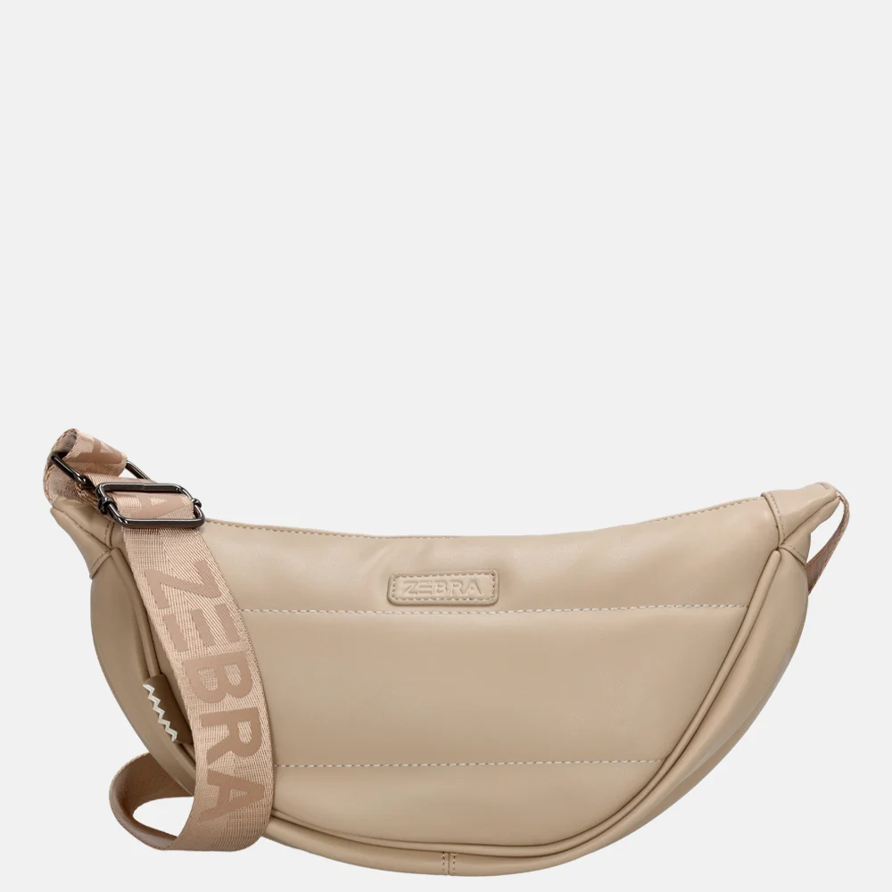 Zebra Trends Evie crossbody tas licht taupe bij Duifhuizen