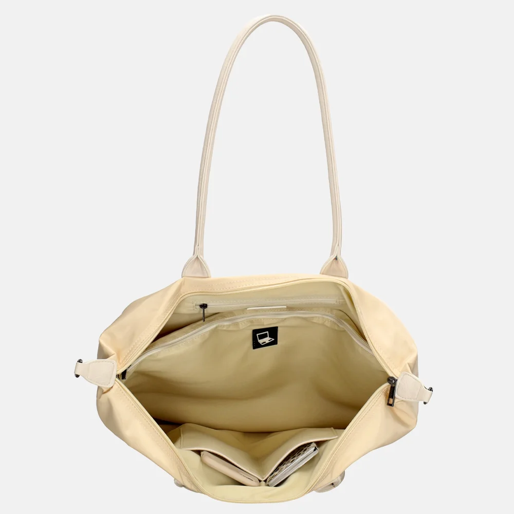 Charm London Buckingham mono shopper creme bij Duifhuizen