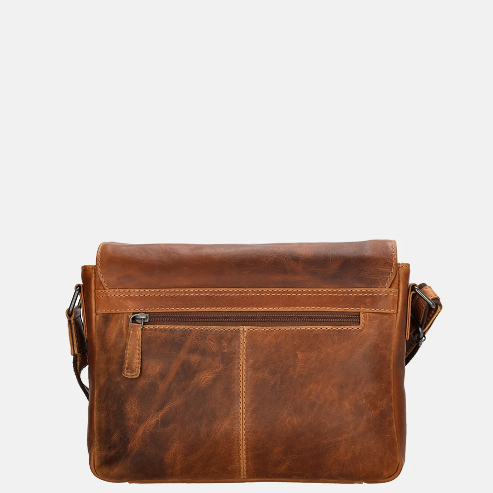 Hide & Stitches crossbody tas cognac bij Duifhuizen