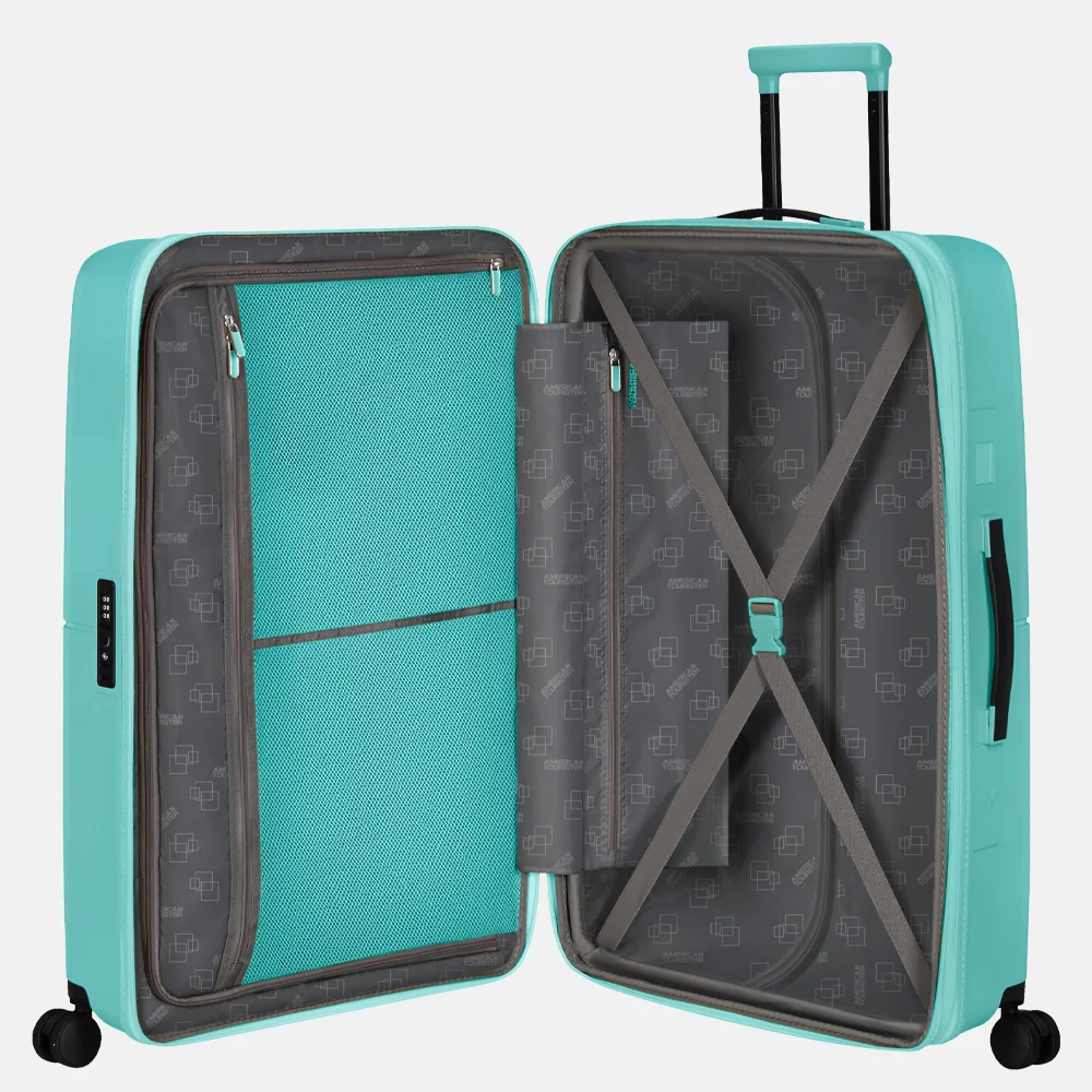 American Tourister Dashpop reiskoffer 77 cm aqua sky bij Duifhuizen