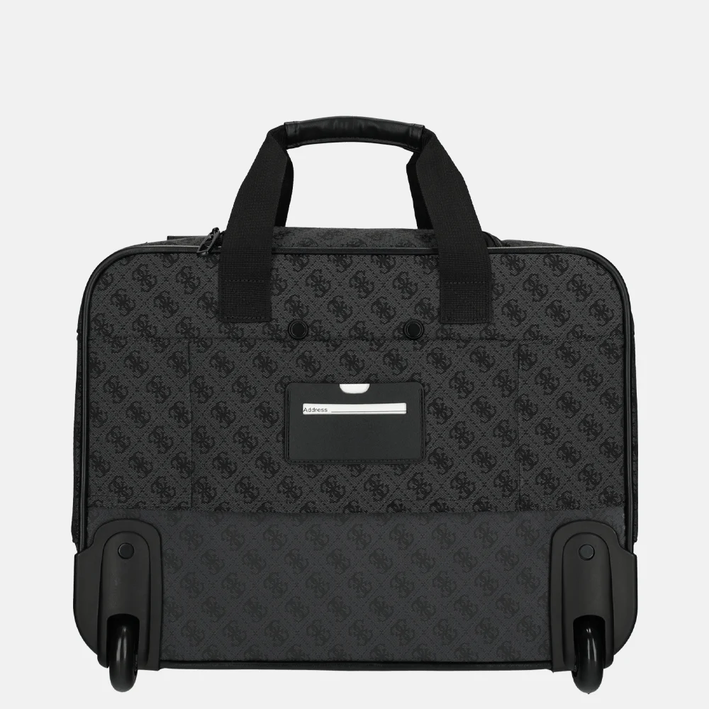 Guess Napoli pilot/business trolley coal/black bij Duifhuizen