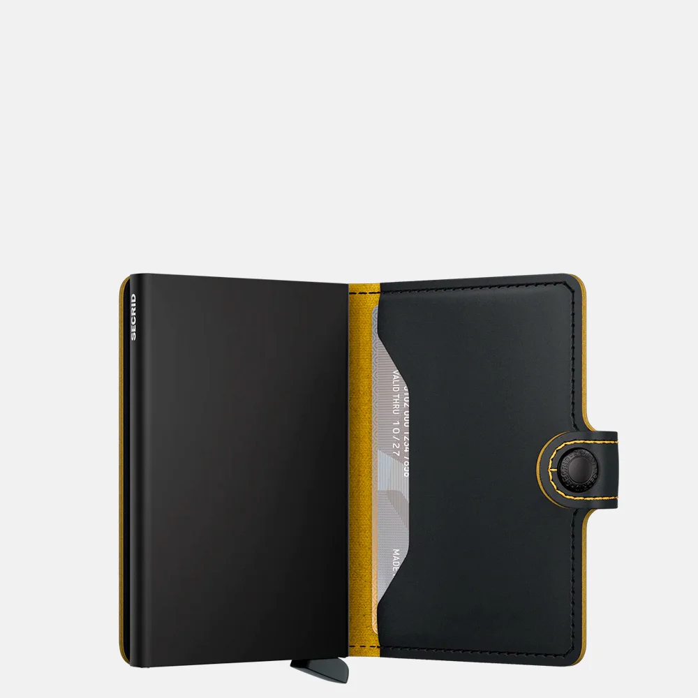 Secrid Miniwallet pasjeshouder matte black & ochre bij Duifhuizen