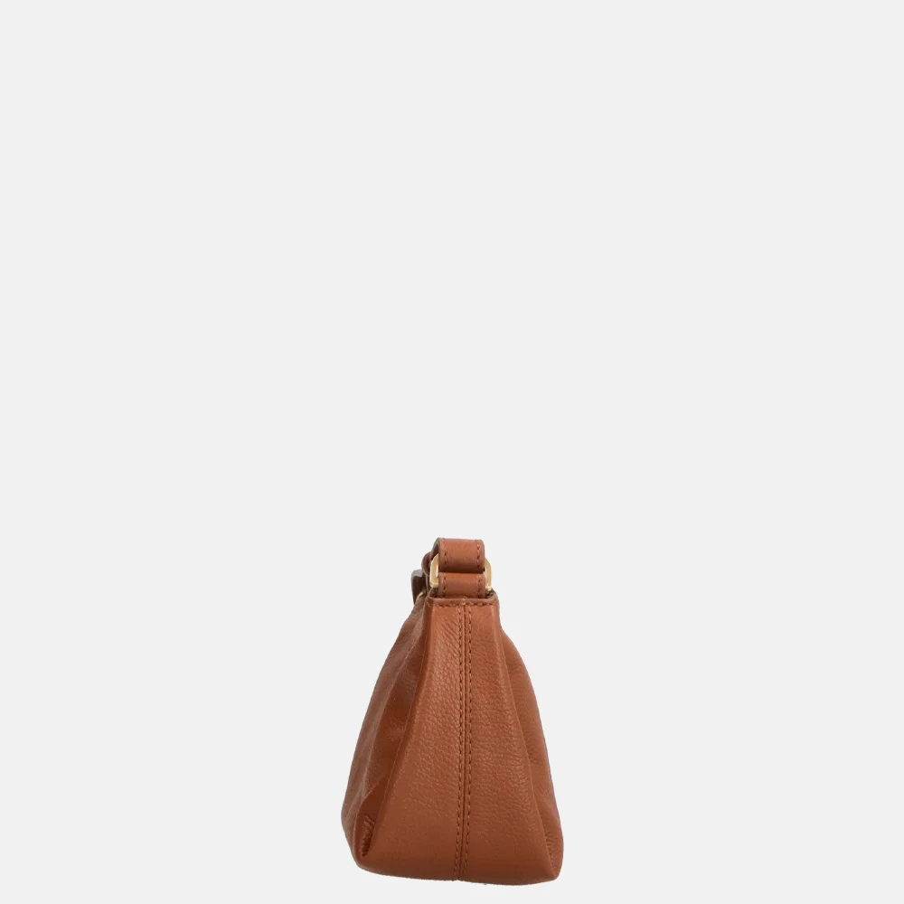 Loulou Essentiels Lisa schoudertas cognac bij Duifhuizen