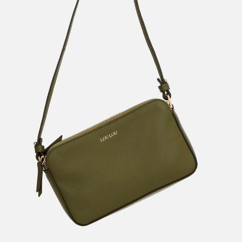 Loulou Essentiels Lisa crossbody tas avocado bij Duifhuizen