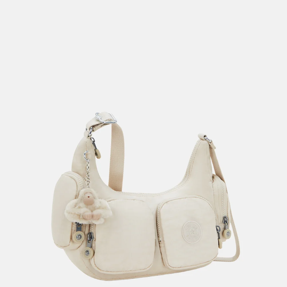 Kipling Rikka crossbody tas S hideaway beige bij Duifhuizen