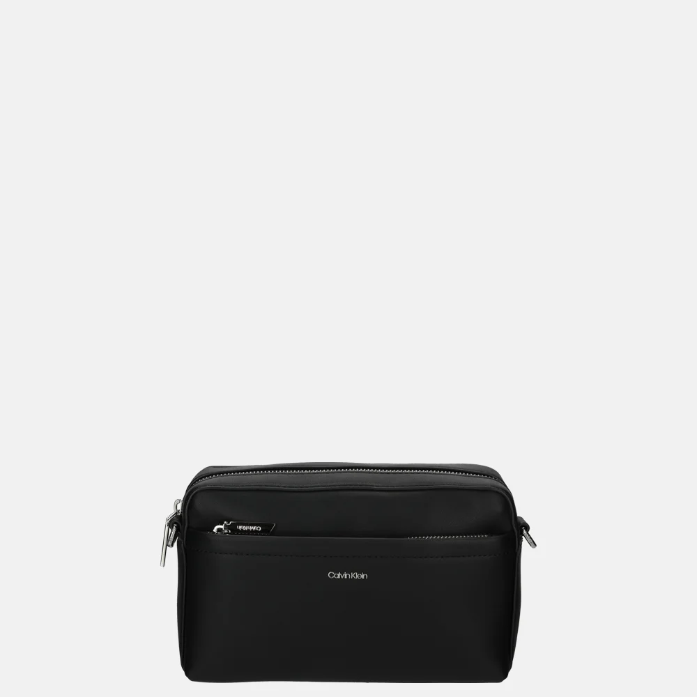 Calvin Klein must convertible camera bag crossbody tas black bij Duifhuizen